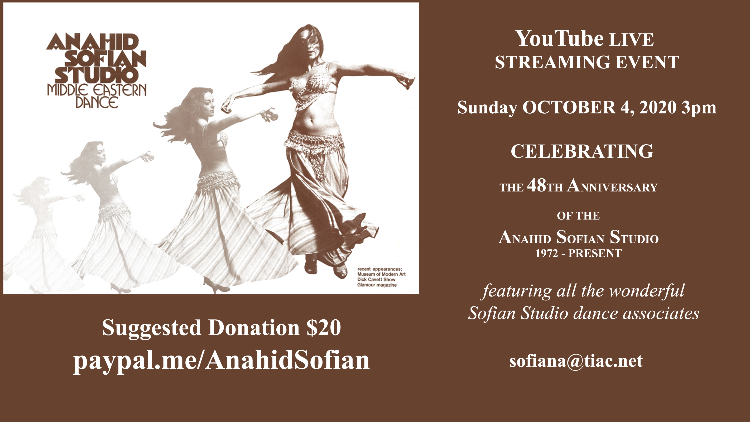 Anahid Sofian Studio Events